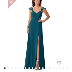 Brand new, never worn azazie bridesmaids dresses. Color ink blue